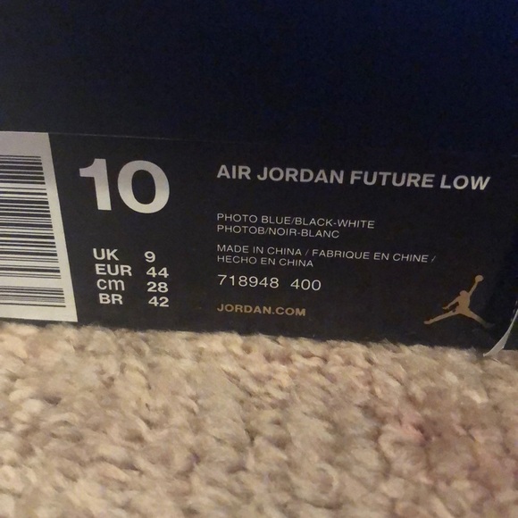 Size 10 Nike air Jordan future low blue brand new - Picture 10 of 11